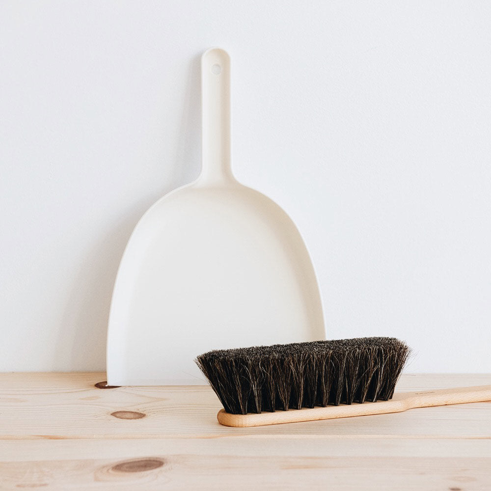 Wood Hand Broom & Dustpan Set –