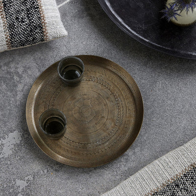 Etched Tray - Antique Finish