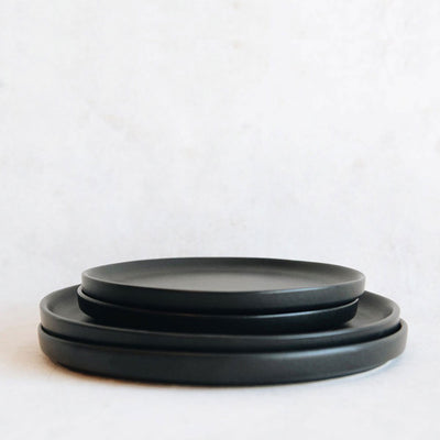 Black Ceramic Dinner Plate