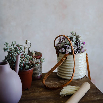 Ceramic Hanging Planter - Natural