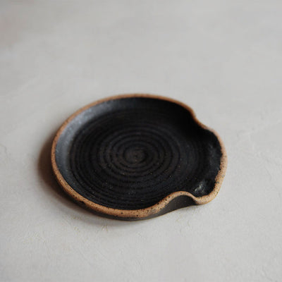 Ceramic Spoon Rest - Dark
