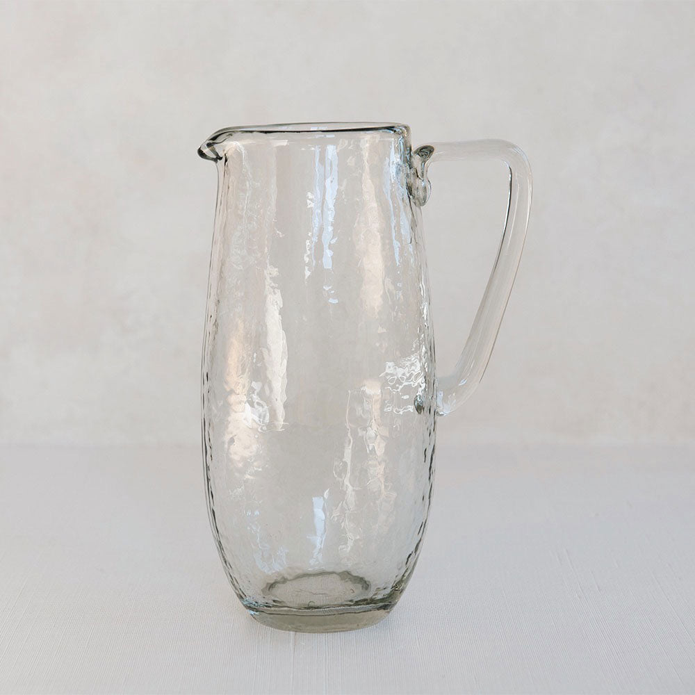 Dimpled Glass Pitcher