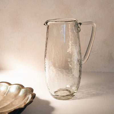Dimpled Glass Pitcher