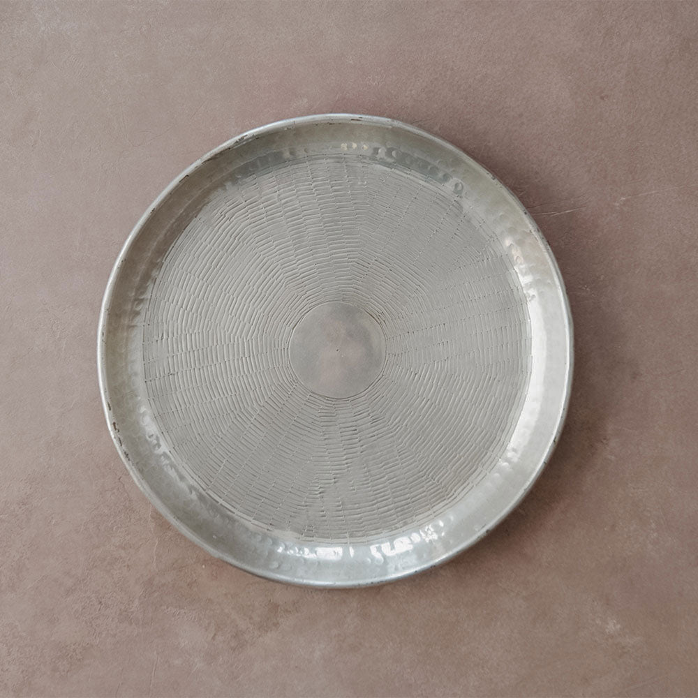 Small Etched Tray - Silver Finish
