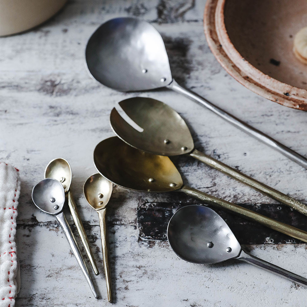Hand Forged Spoon Set - Pewter