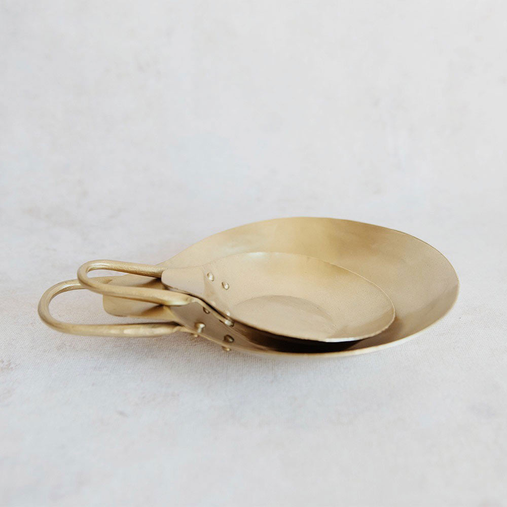 Hand Forged Spoon Rest Set - Brass