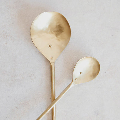 Hand Forged Spoon Set - Brass