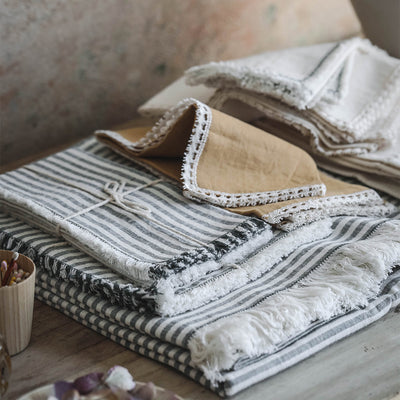 Striped Cotton Tablecloth