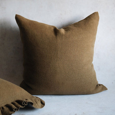 Heavyweight Linen Pillow Cover - Mustard