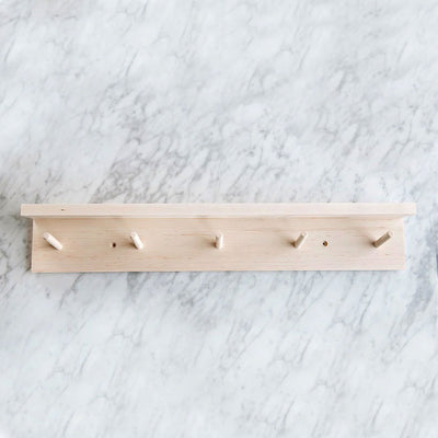Maple Peg Rail With Shelf