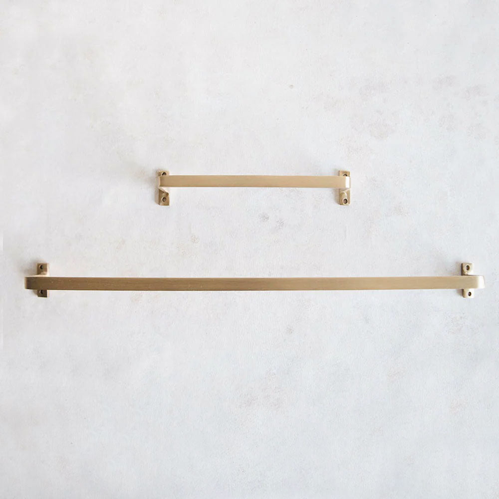 Simple Matte Brass Towel Bar