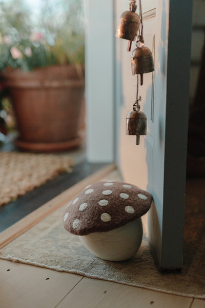 Wool Mushroom Doorstop