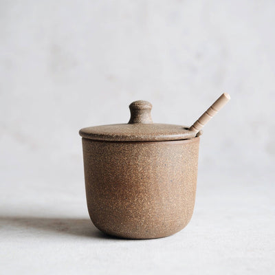 Rustic Ceramic Honey Jar