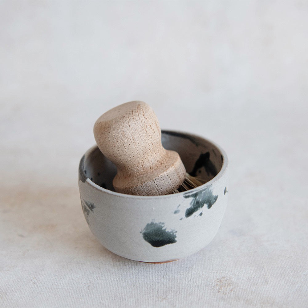 Ceramic Brush Stroke Snack Bowl Set