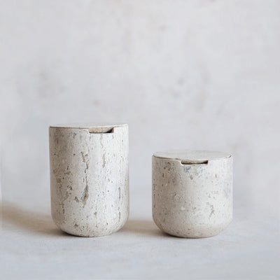 Travertine Canister
