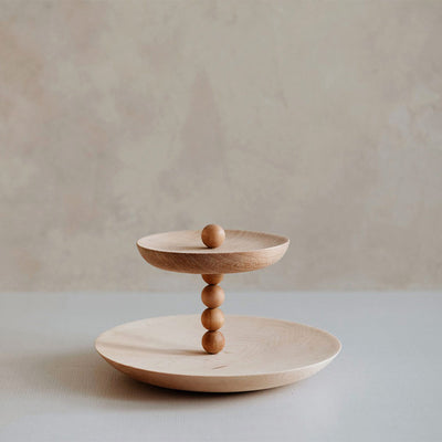 Handcrafted Maple Tiered Plate