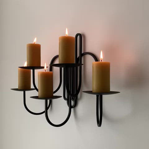 Hand Forged Iron Candle Holder - Five Arm
