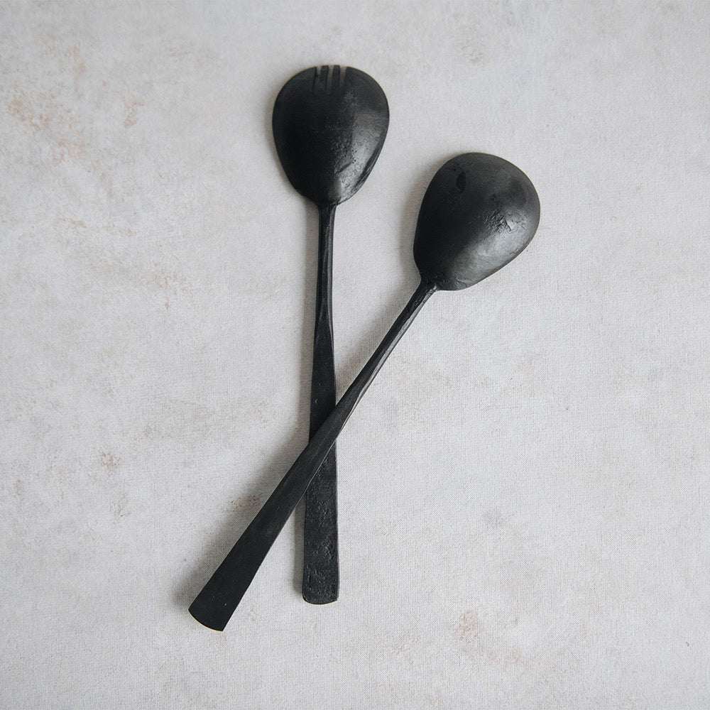Rustic Hand Forged Serving Utensil Set