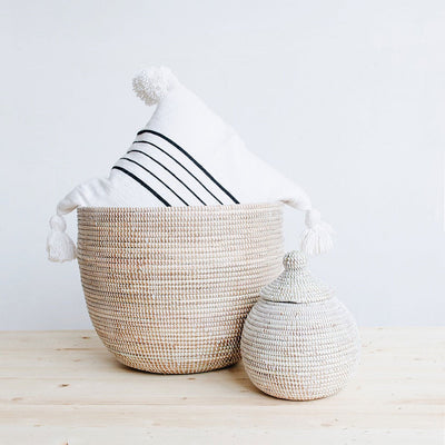 Woven Gourd Basket with Lid