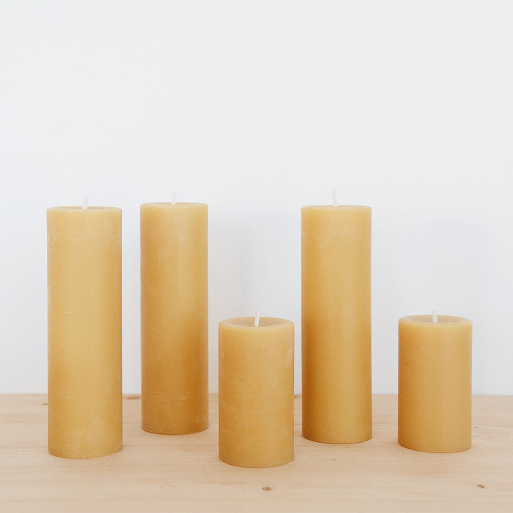 Beeswax Pillar Candle - Slim