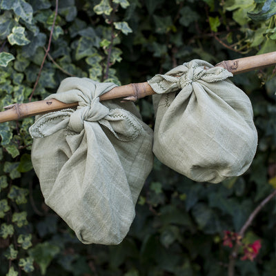 Cotton Bento Bag Set - Fern