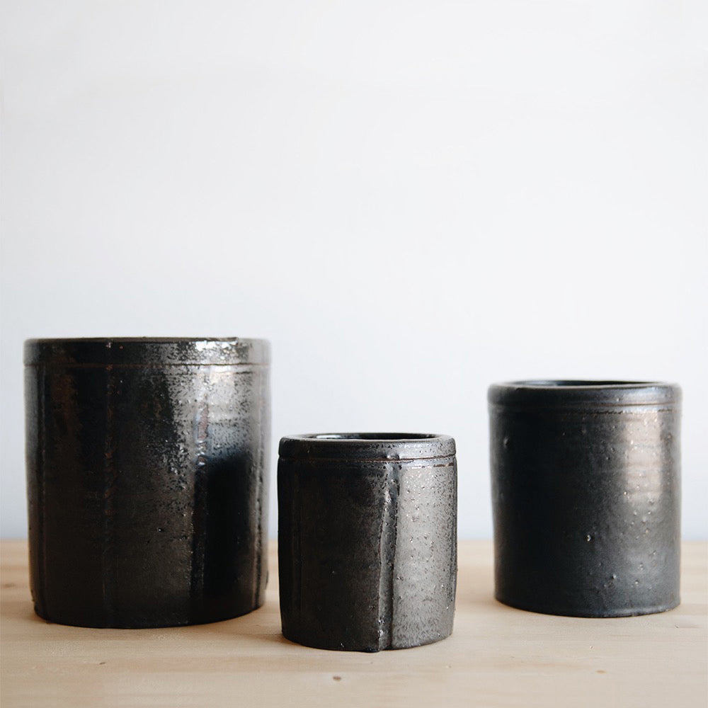 Clay Canister - Dark Brown