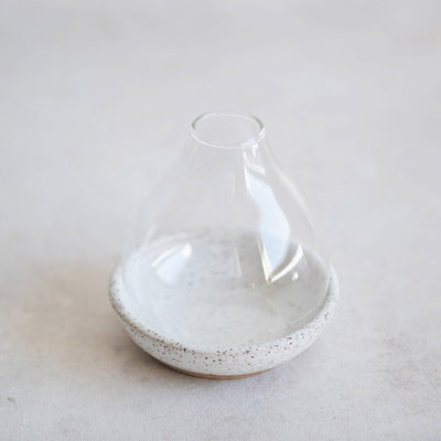 Ceramic & Glass Bud Vase