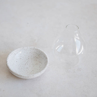 Ceramic & Glass Bud Vase