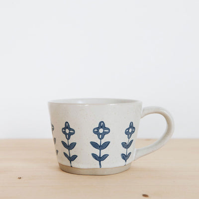 Ceramic Mug - Blue Blooms