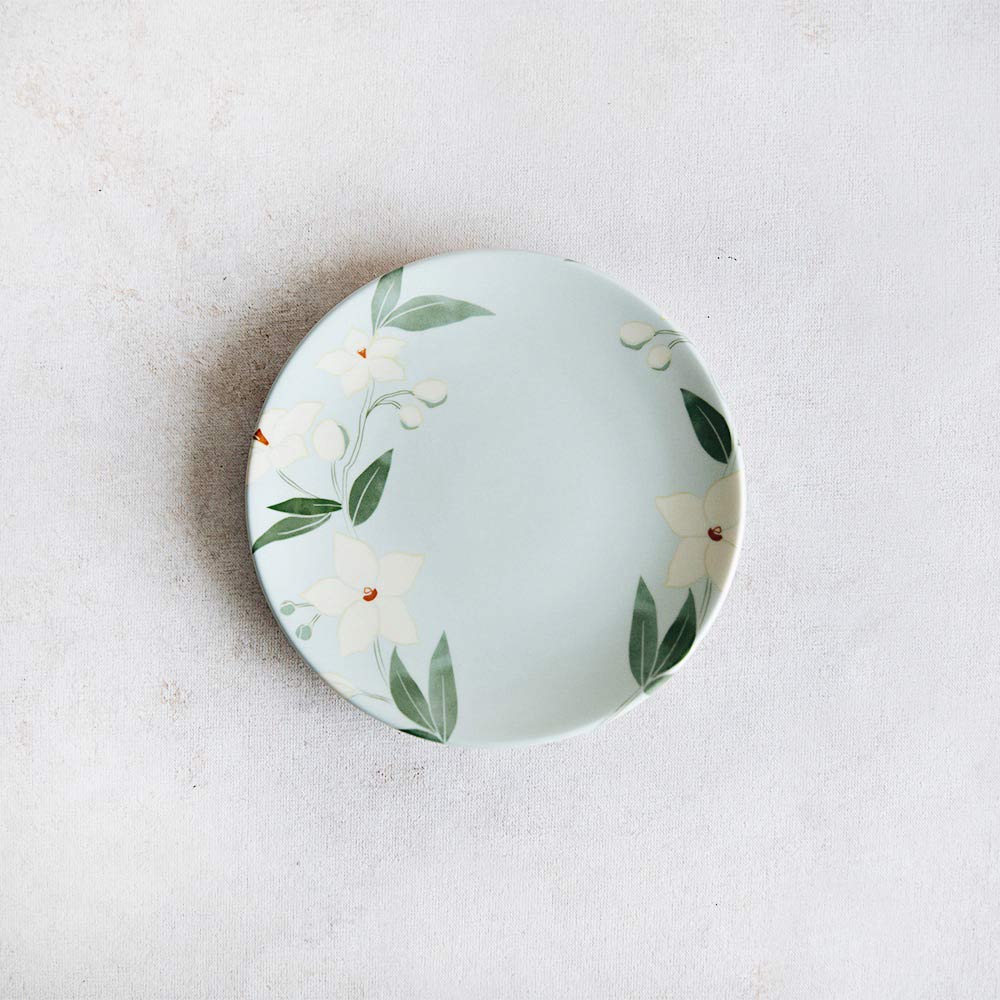 Porcelain Snack Plate - Floral