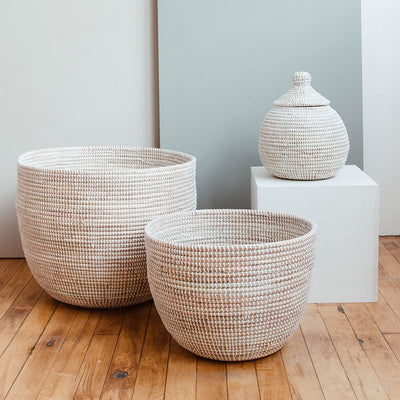 Deep Nesting Basket Set - White