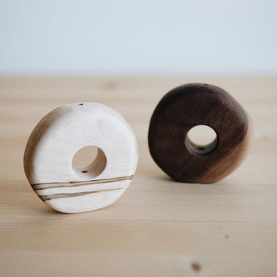 Wooden Donut Vase
