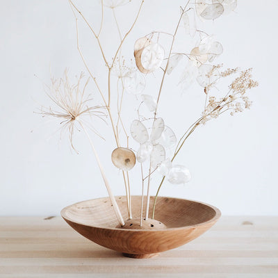 Wood Dried Flower Bowl