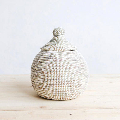 Woven Gourd Basket with Lid