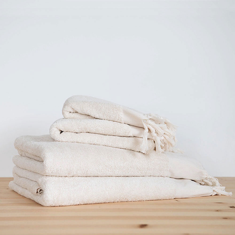 Hand-loomed Turkish Cotton Towel - Natural
