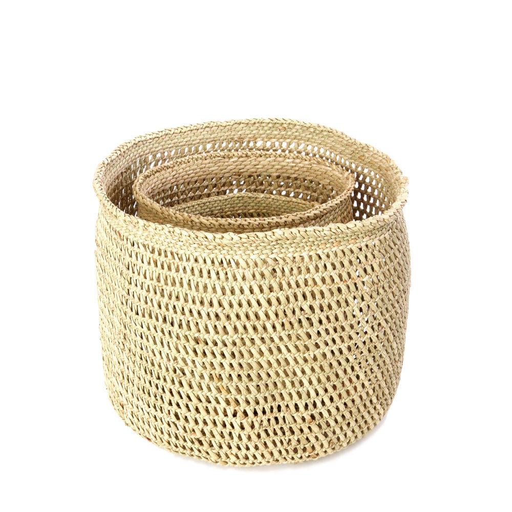 Woven African Iringa Storage Basket - Open Weave