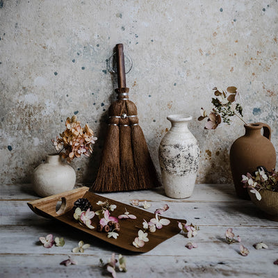 Rustic Clay Vase Trio