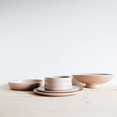 Ceramic Oval Serving Bowl - Sand