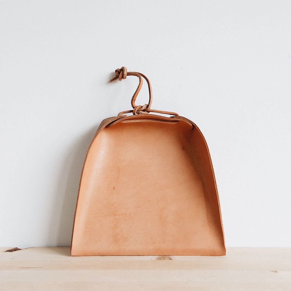 Leather Dustpan - Brown