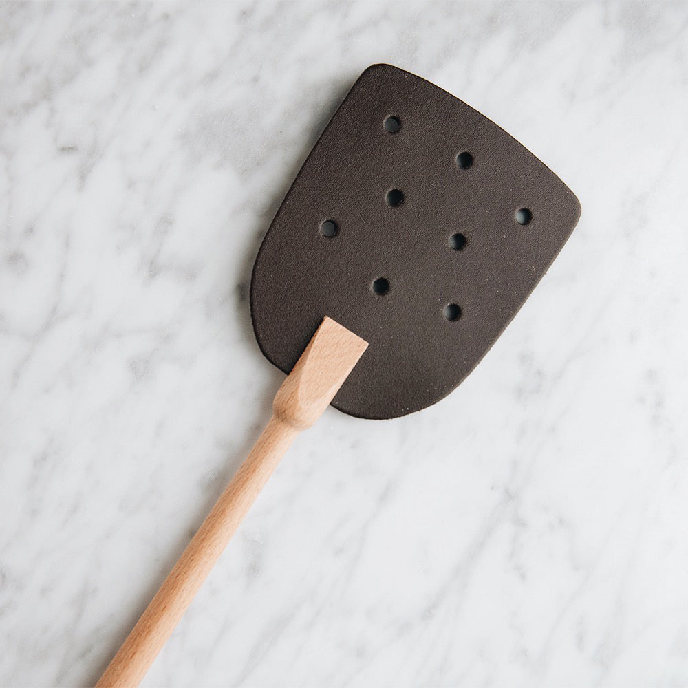 Beechwood and Leather Fly Swatter