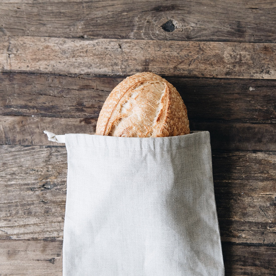 Linen Bread Storage Bag - Loaf