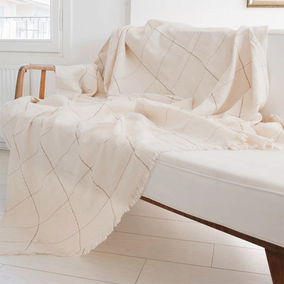 Linen/Cotton Coverlet Blanket