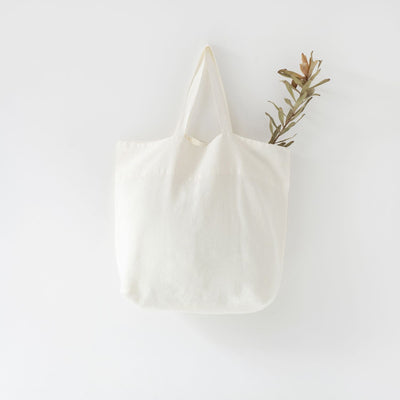 Linen Everyday Tote Bag - Creamy White
