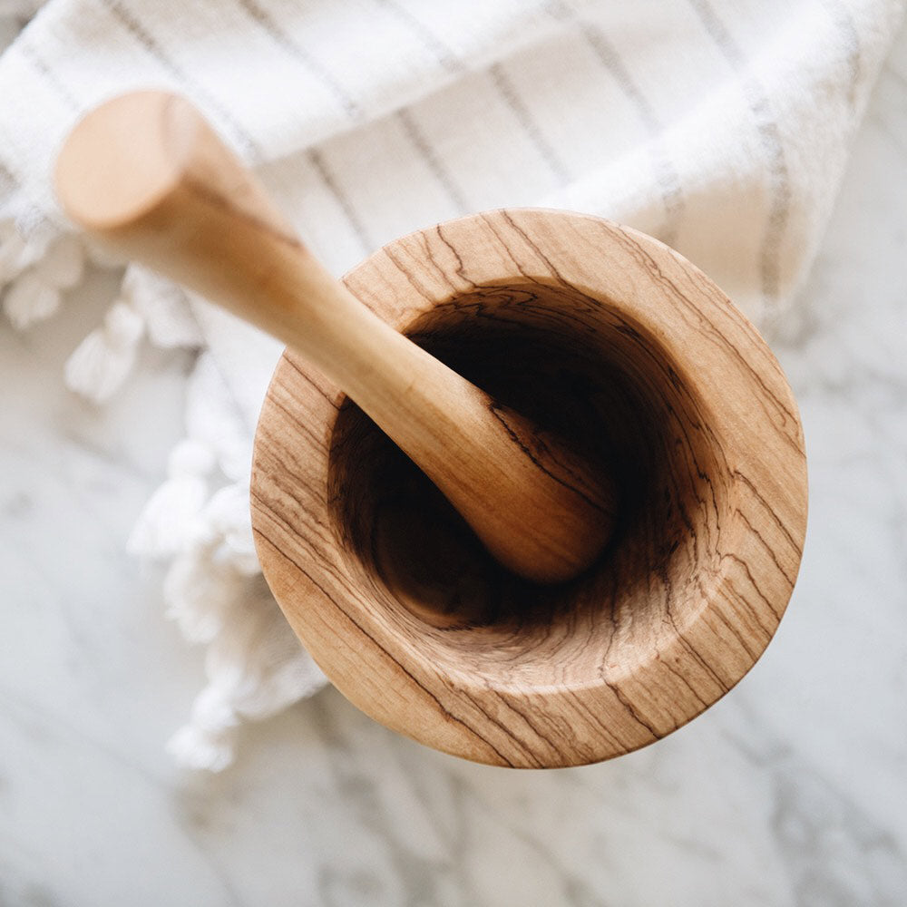 Wild Olive Wood Pestle and Mortar