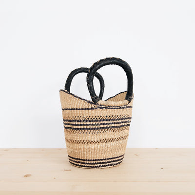 Petite Shopper with Leather Handles