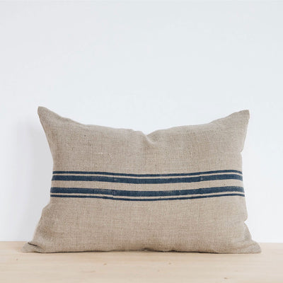 Linen Hand Block-Printed Pillow Cover No. 0522