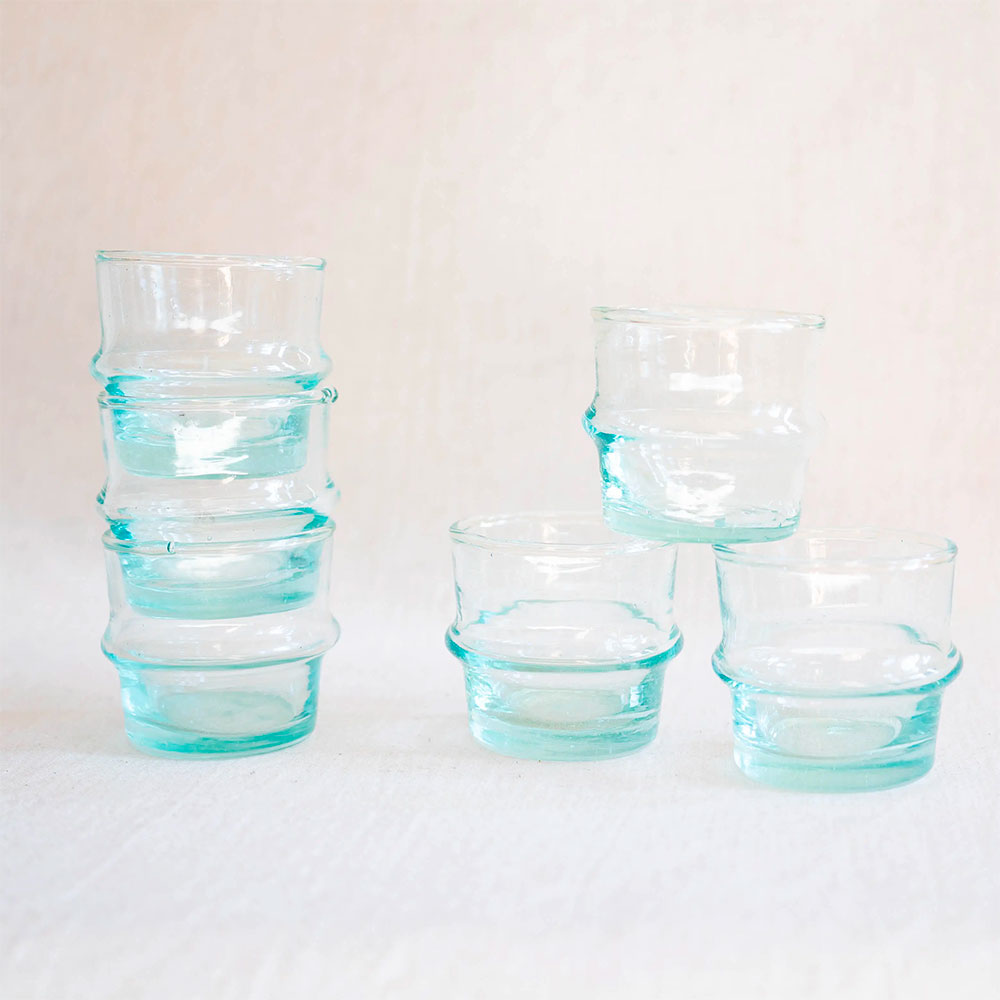 Recycled Glass Tealight Holder (set of 2)