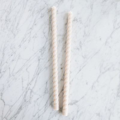 18' Taper Rope Candles - Parchment