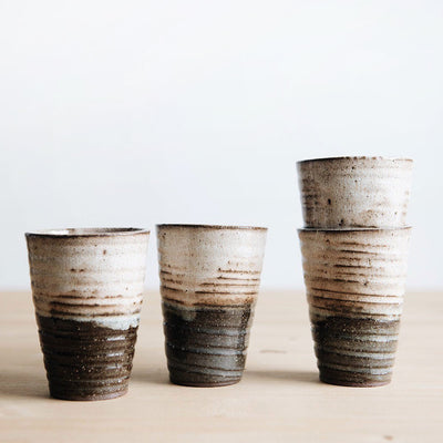 Rustic Ceramic Cup - Set of 4