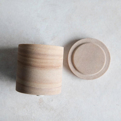 Sandstone Canister with Lid